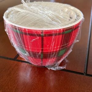 3 Ceramic Nesting Christmas bowl set NWOT